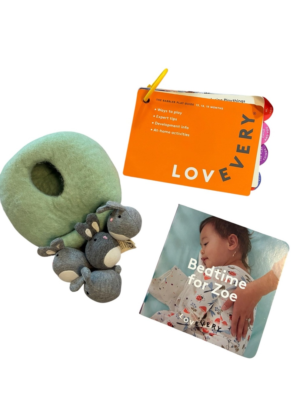The Babbler Playkit Bundle Bunnies in Felt Burrow, Play Guide, and Book